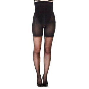 Spanx Womens In Power High Waist Black Shaping Sheers Size D